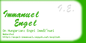 immanuel engel business card